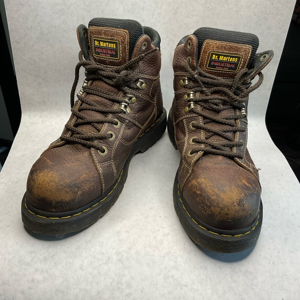 Dr. Marten Mens Industrial Steel Toe Safety Boots AW140 Airwair Leather Sz 11M